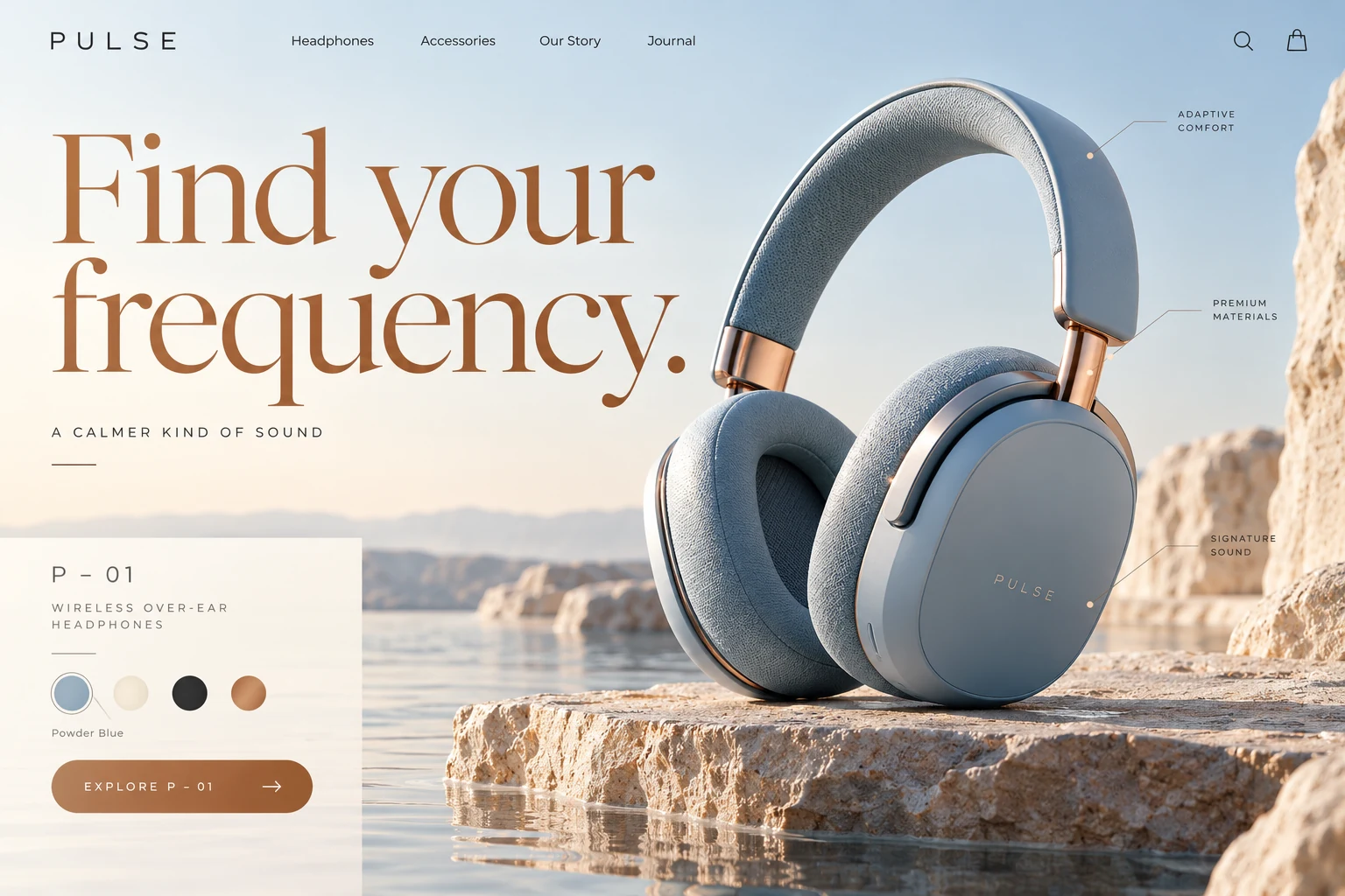 PULSE headphone store website design